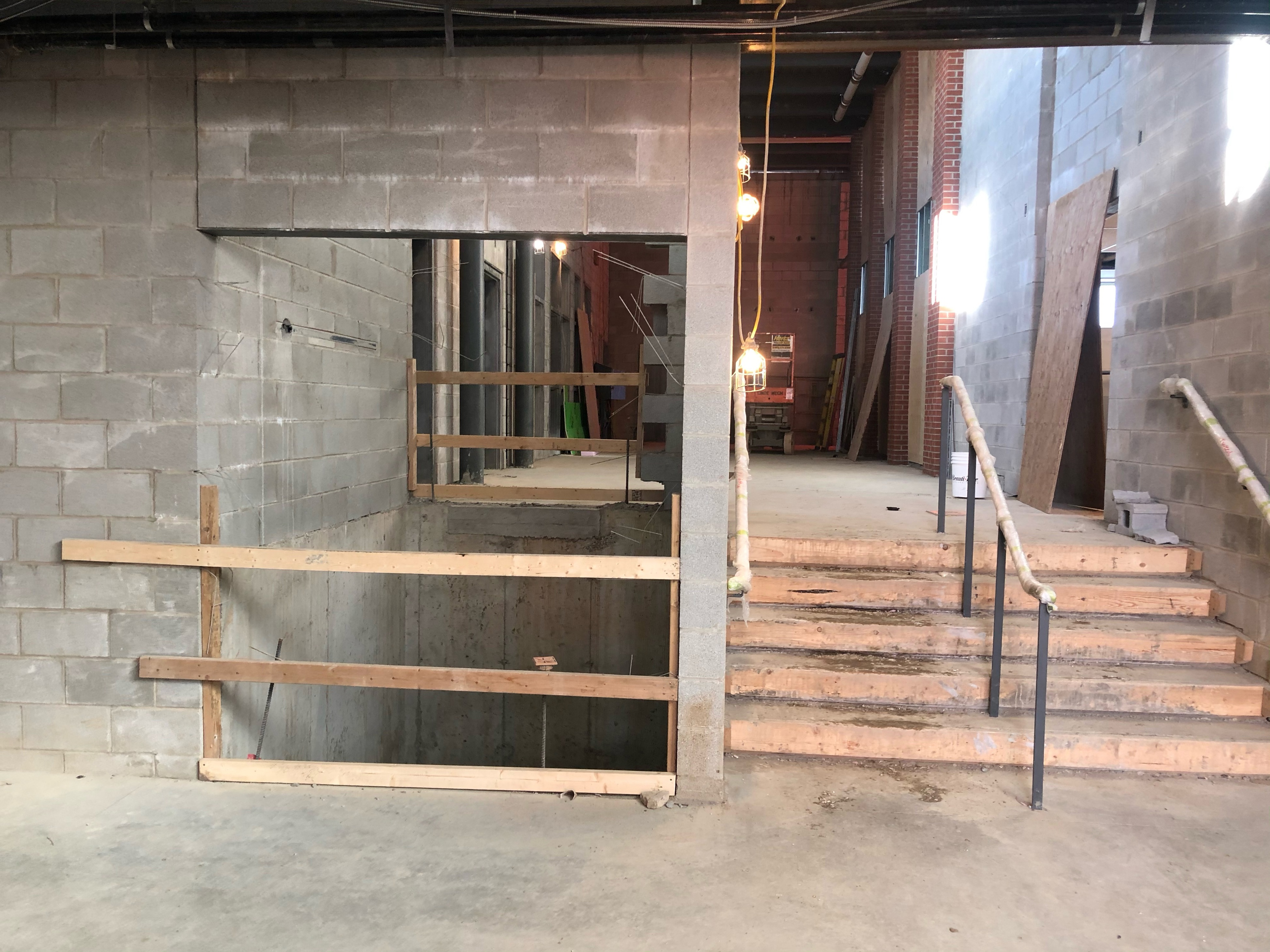 Construction on the interior of Tweedsmuir Public School