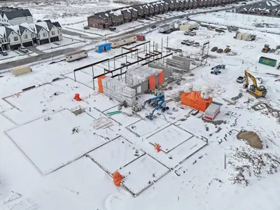 Riverbend construction site February 2026
