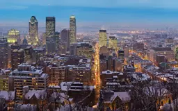 Skyline - Montreal, Quebec, Canada at Twilight