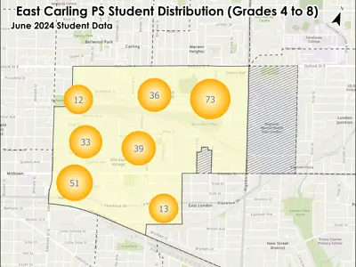 East Carling 4 To 8 Student Distribution