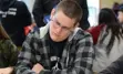 Student working on a project