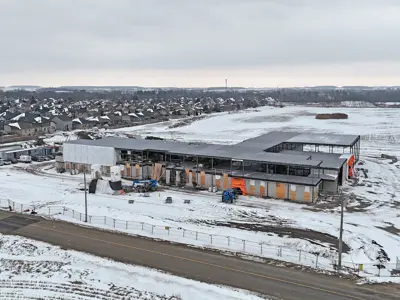 Belmont Meadows Public School construction site - February 2026